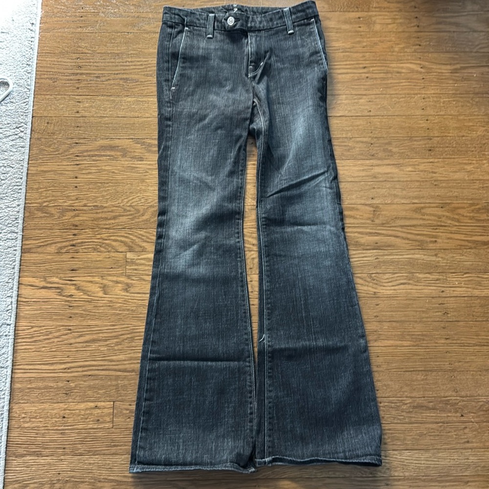 Women’s Vintage 7 for all Mankind low rise trouser jeans - size 26 - dark gray